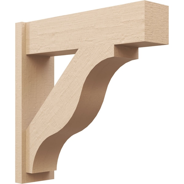 Ekena Millwork 8-in W x 30-in D x 30-in H Funston Block Rough Cedar Woodgrain TimberThane Outlooker, Primed Tan OUTUR080X30X30FST44RCPR - main